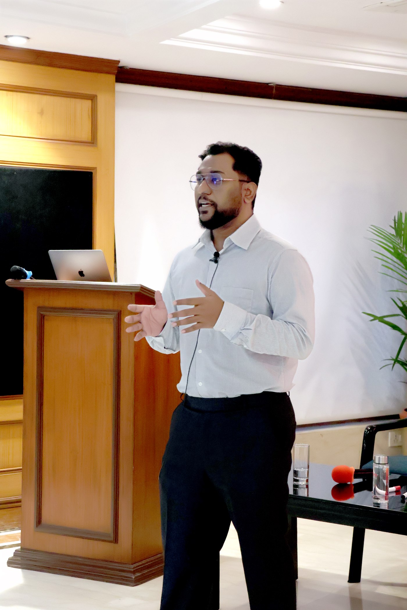 Krishna Kamble delivering a live Canva training session